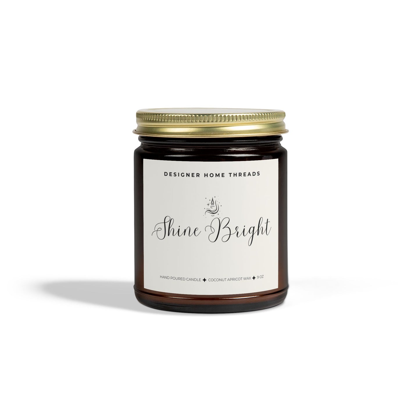 Shine Bright Scented/Unscented Candles, Coconut Apricot Wax (9oz)