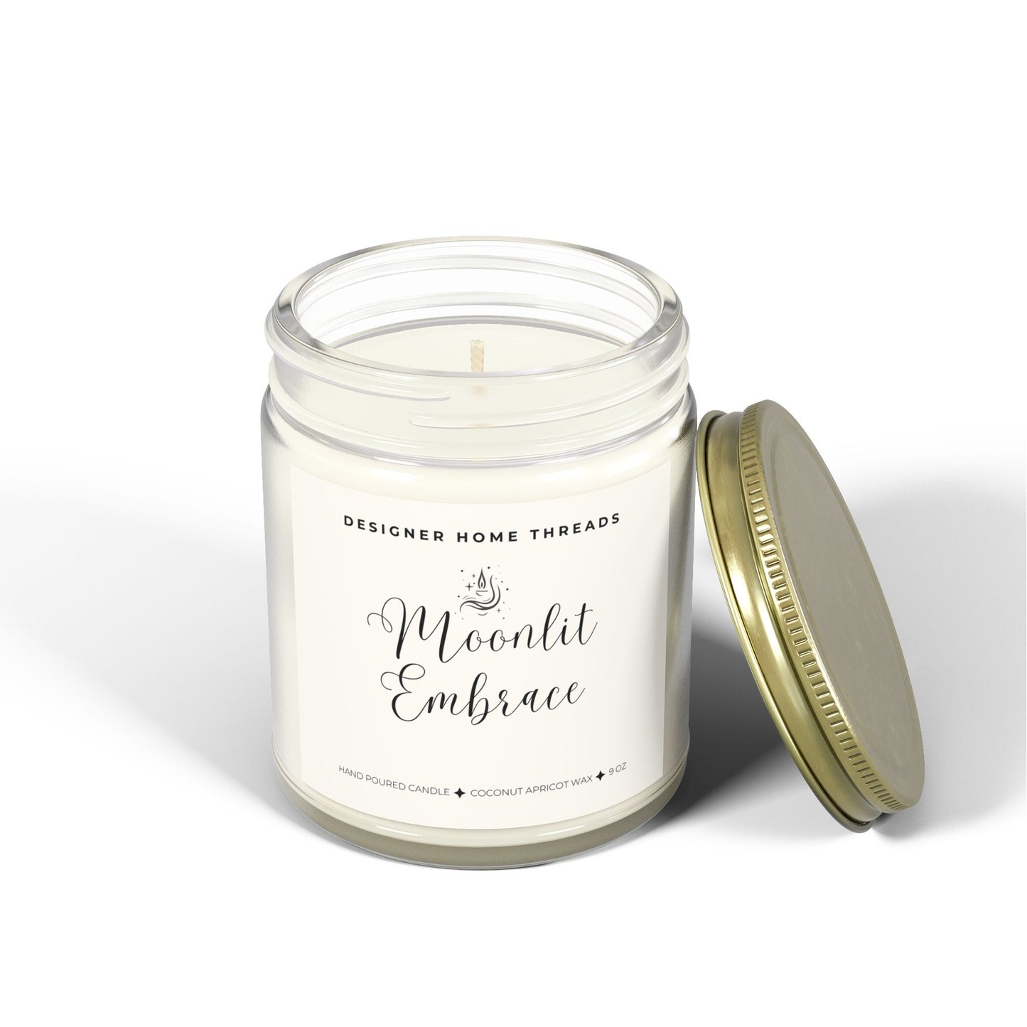 Moonlight Embrace Scented/Unscented Candles, Coconut Apricot Wax (9oz)