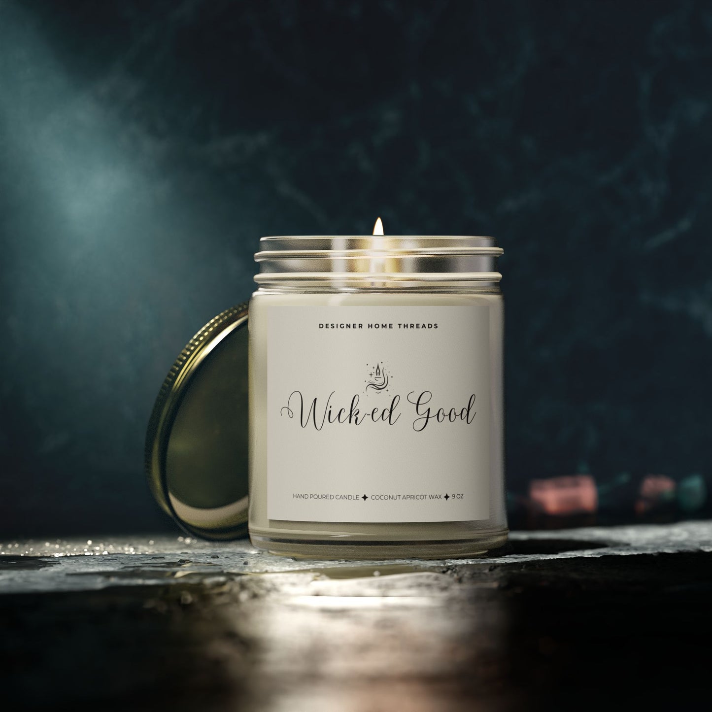 Wick-ed Good Scented/Unscented Candles, Coconut Apricot Wax (9oz)