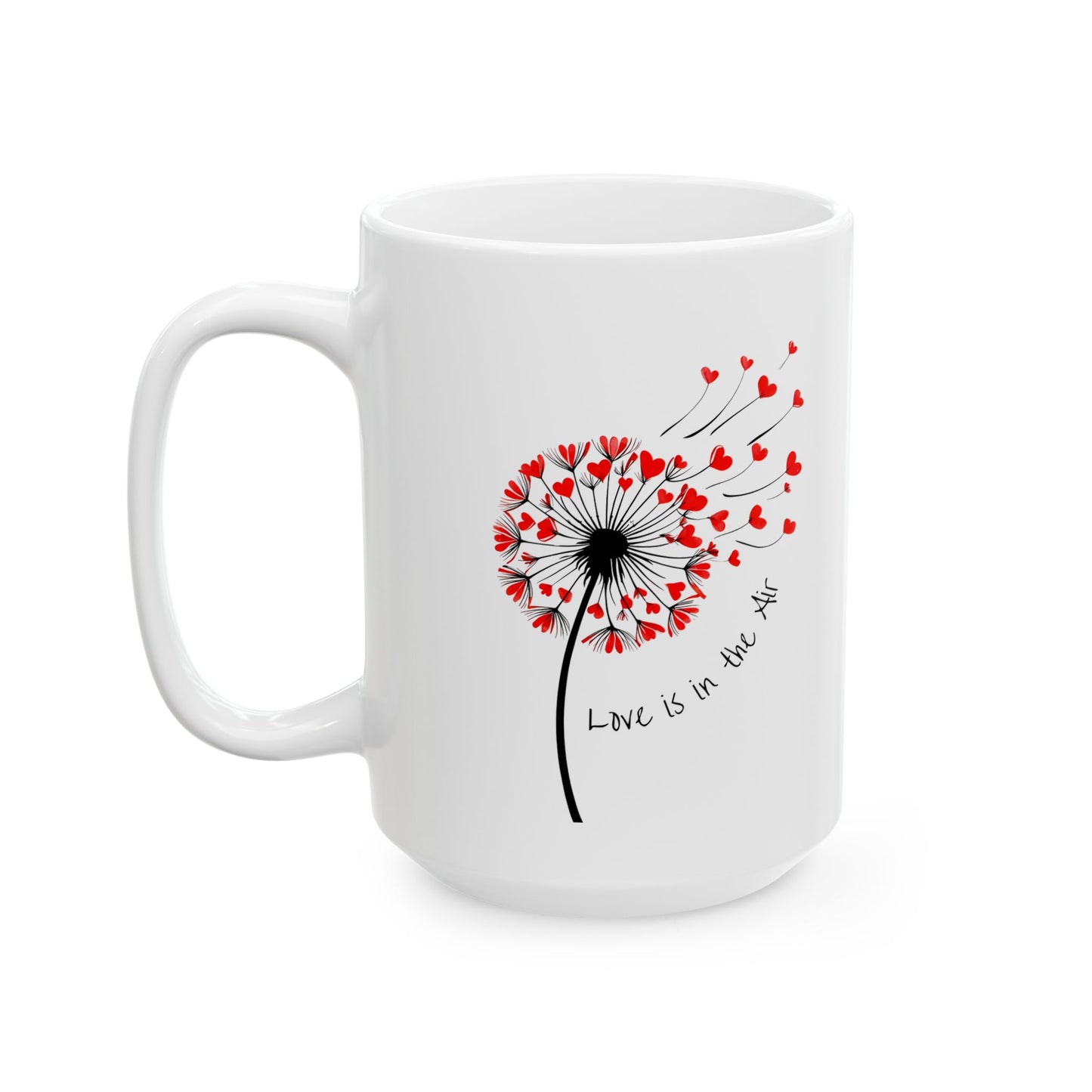 Love is in the Air Dandelion Hearts Ceramic Cup/Mug (11oz/15oz)