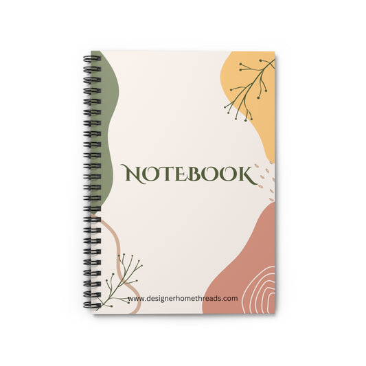 Earthy Abstract Shapes Spiral Notebook, Ruled Line 118 Pages (6"x8")