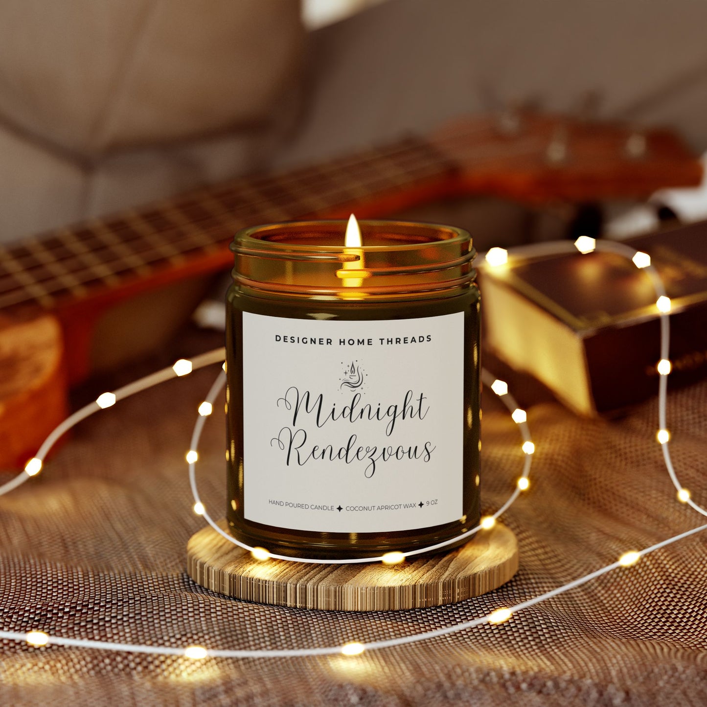 Midnight Rendezvous Scented/Unscented Candles, Coconut Apricot Wax (9oz)