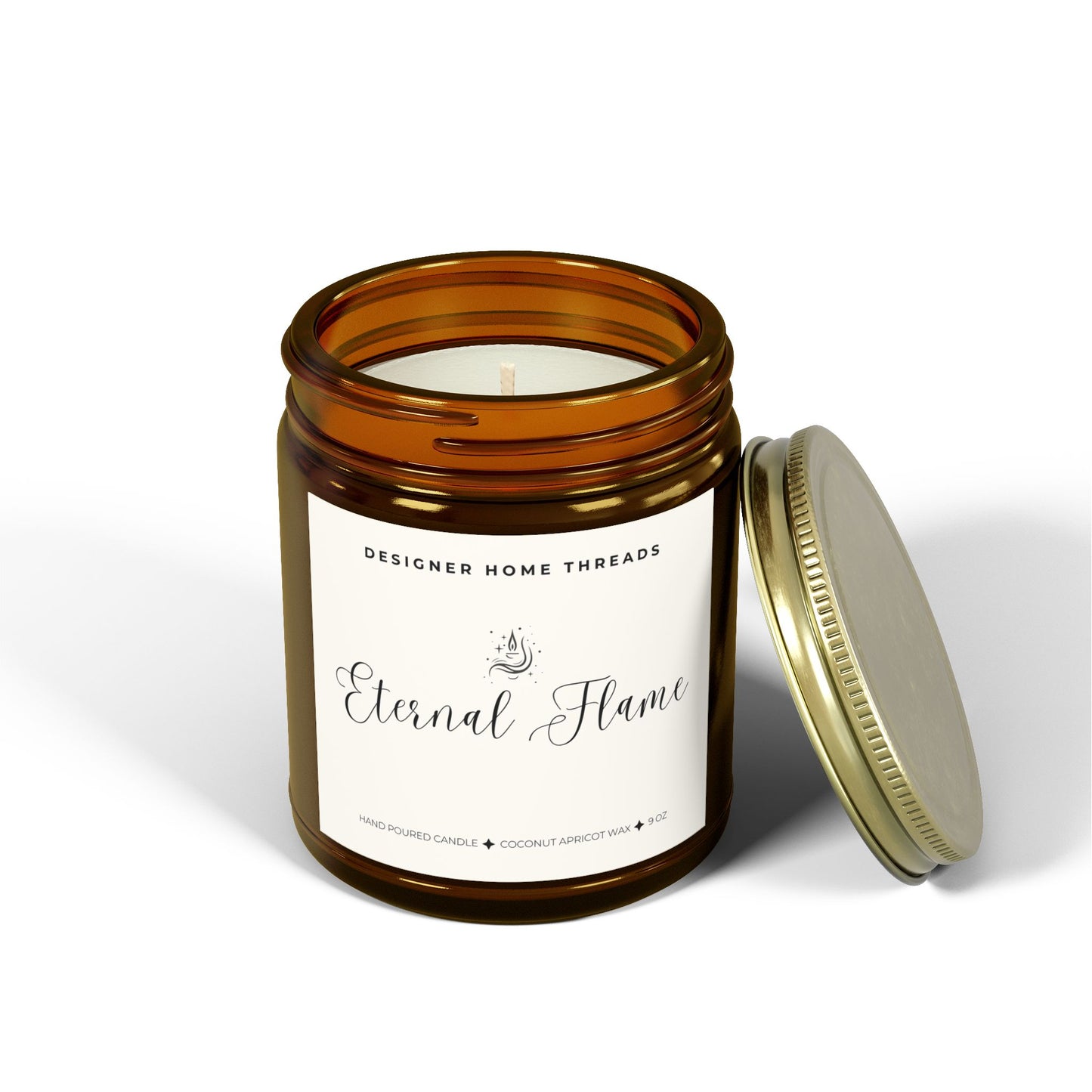 Eternal Flame Scented/Unscented Candles, Coconut Apricot Wax (9oz)