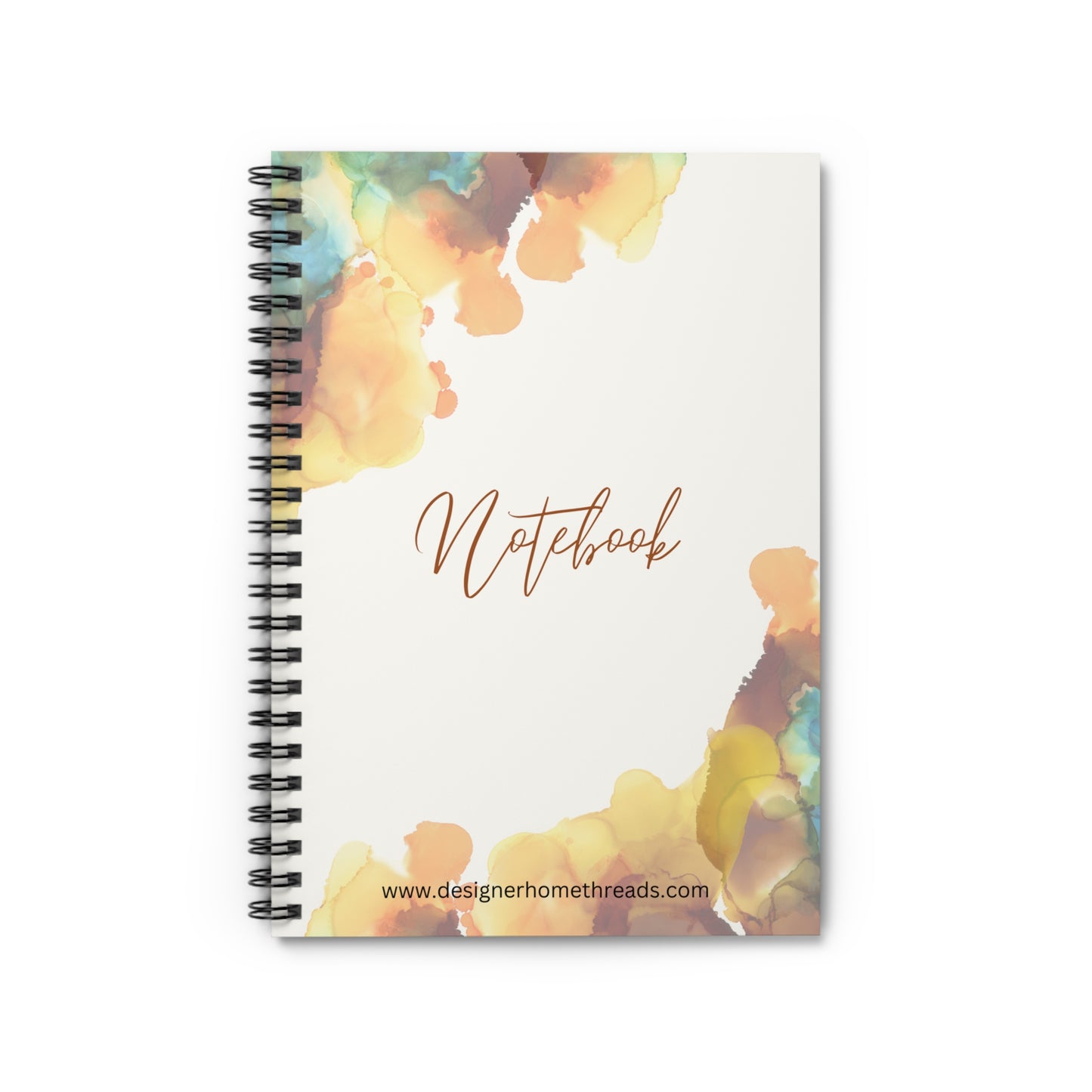 Abstract Watercolor Spiral Notebook, Ruled Line 118 Pages (6"x8")