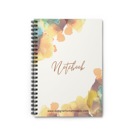 Abstract Watercolor Spiral Notebook, Ruled Line 118 Pages (6"x8")