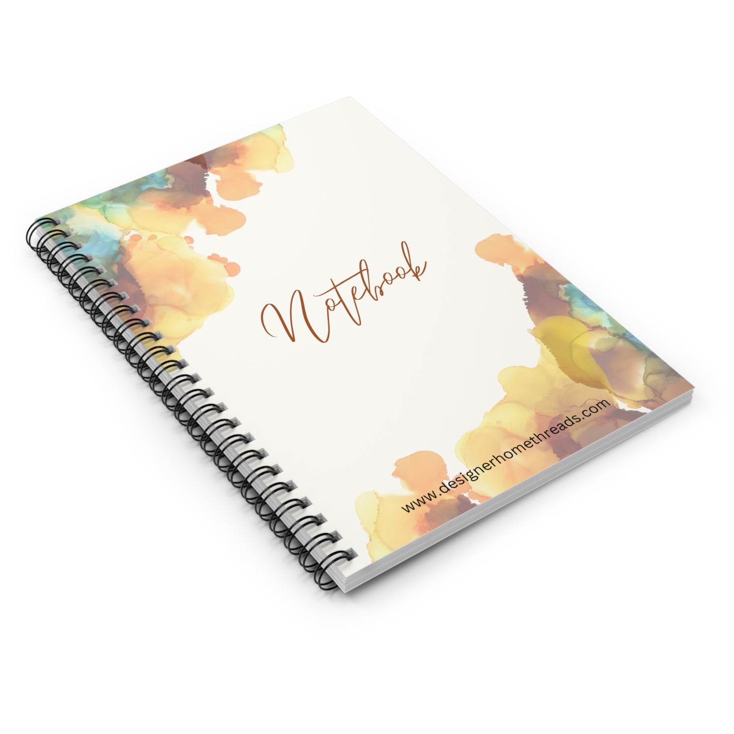 Abstract Watercolor Spiral Notebook, Ruled Line 118 Pages (6"x8")