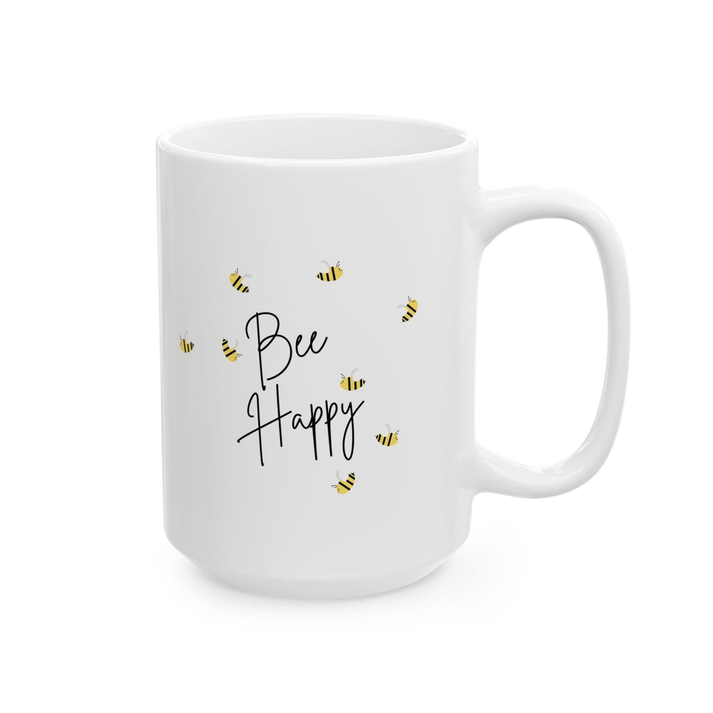 Bee Happy Hive Bees Ceramic Cup/Mug (11oz/15oz)