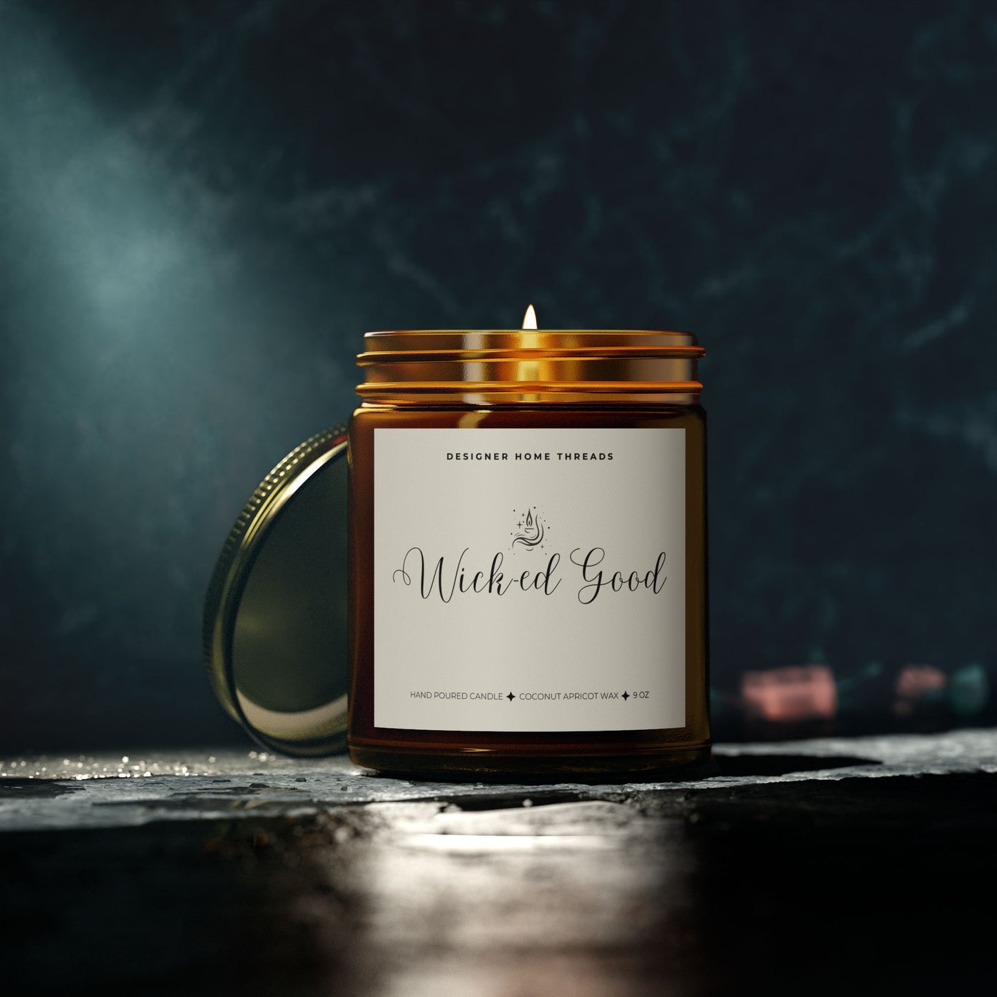 Wick-ed Good Scented/Unscented Candles, Coconut Apricot Wax (9oz)