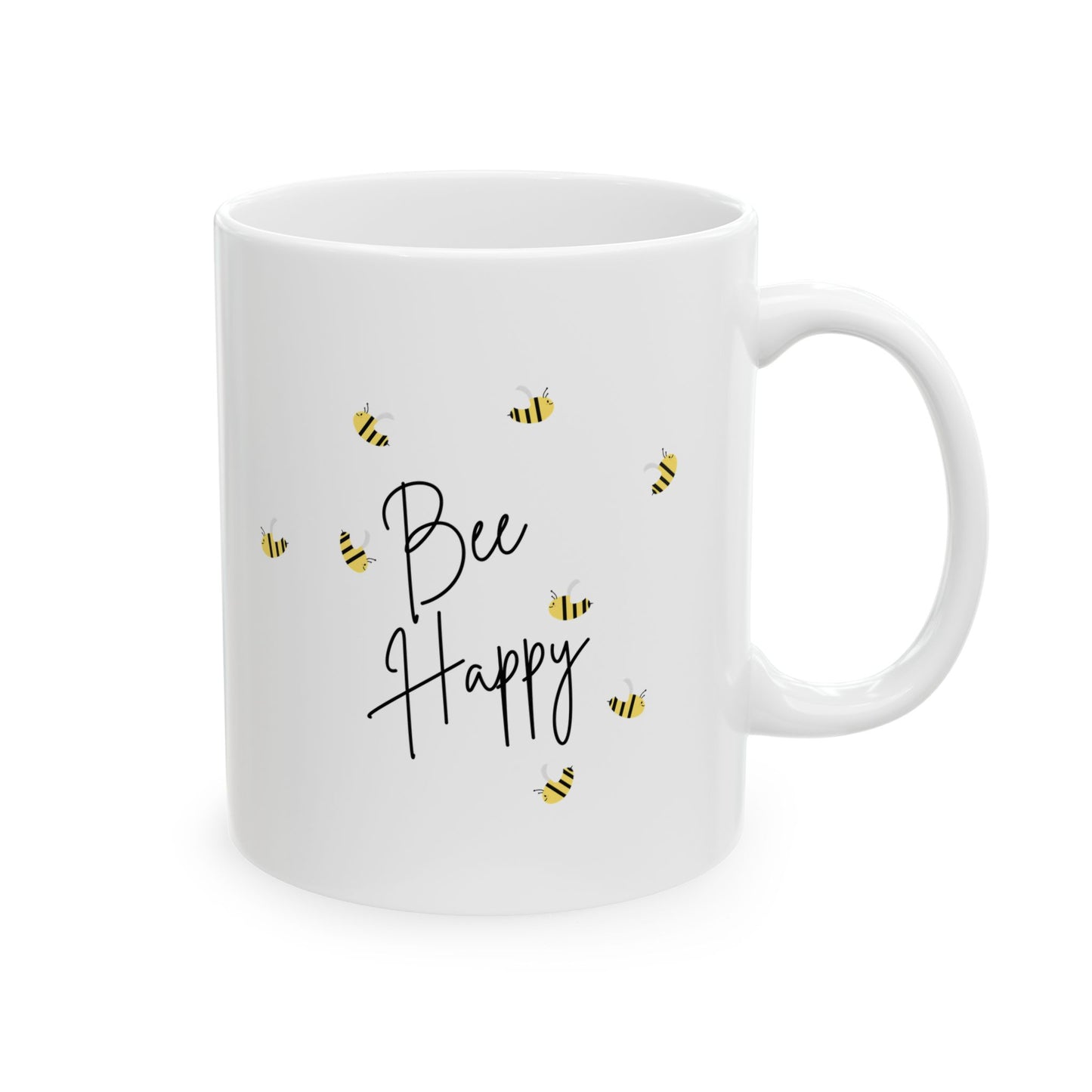 Bee Happy Hive Bees Ceramic Cup/Mug (11oz/15oz)