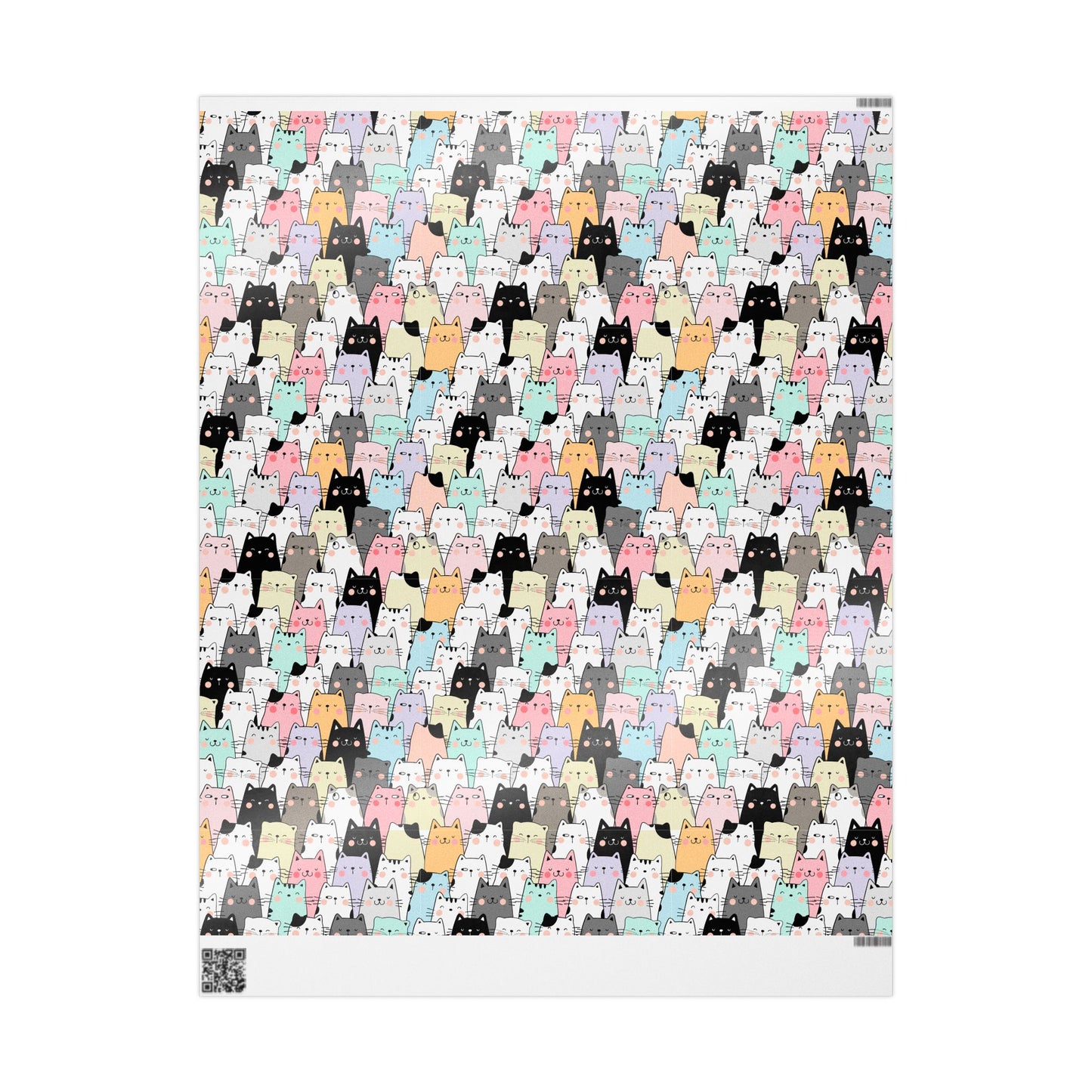 Cartoon Cats Wrapping Paper, 3 sizes, 2 finishes