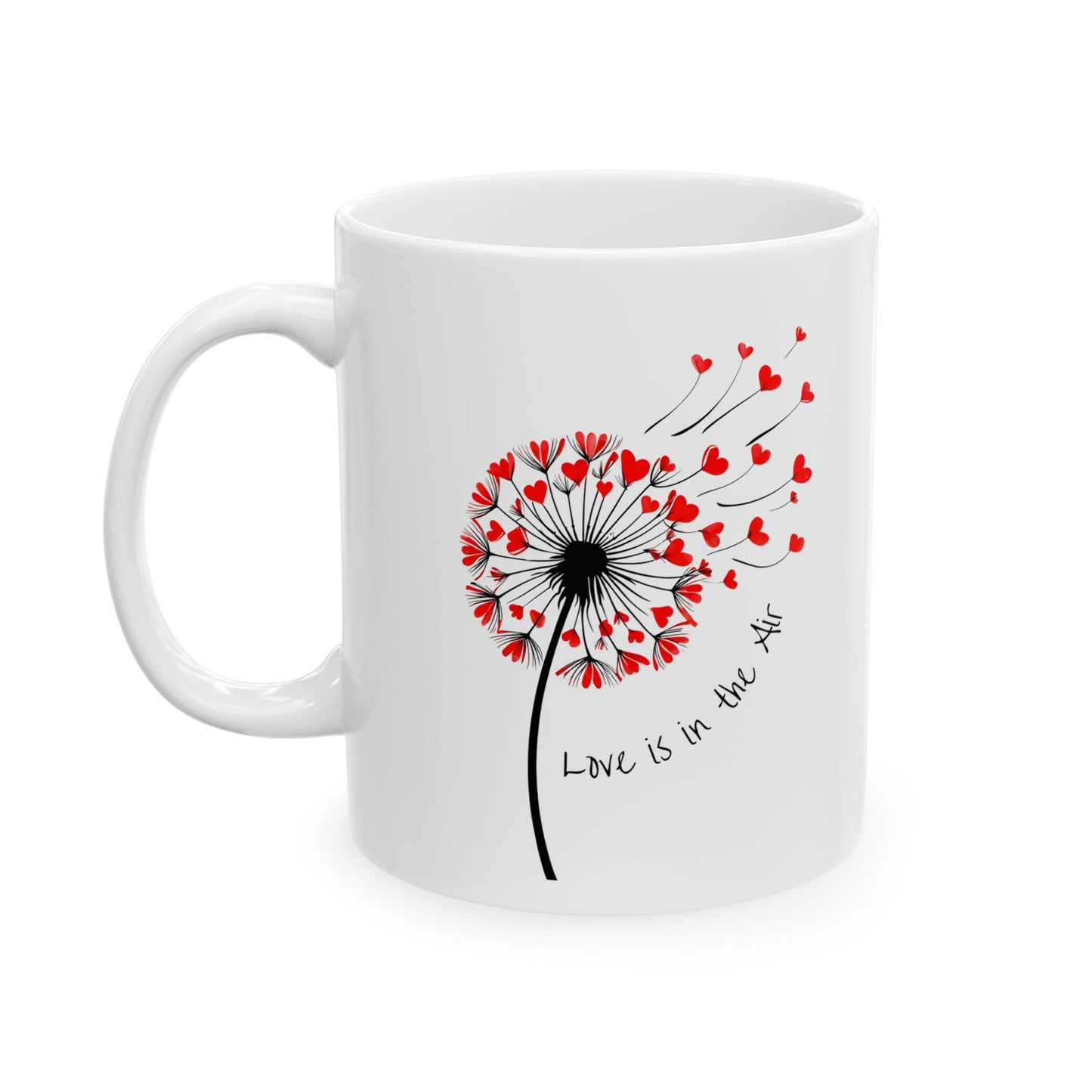 Love is in the Air Dandelion Hearts Ceramic Cup/Mug (11oz/15oz)