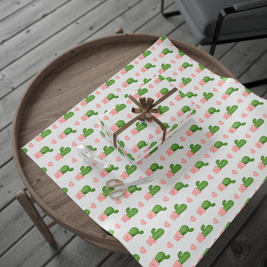 Cactus Love Wrapping Paper, 3 sizes, 2 finishes