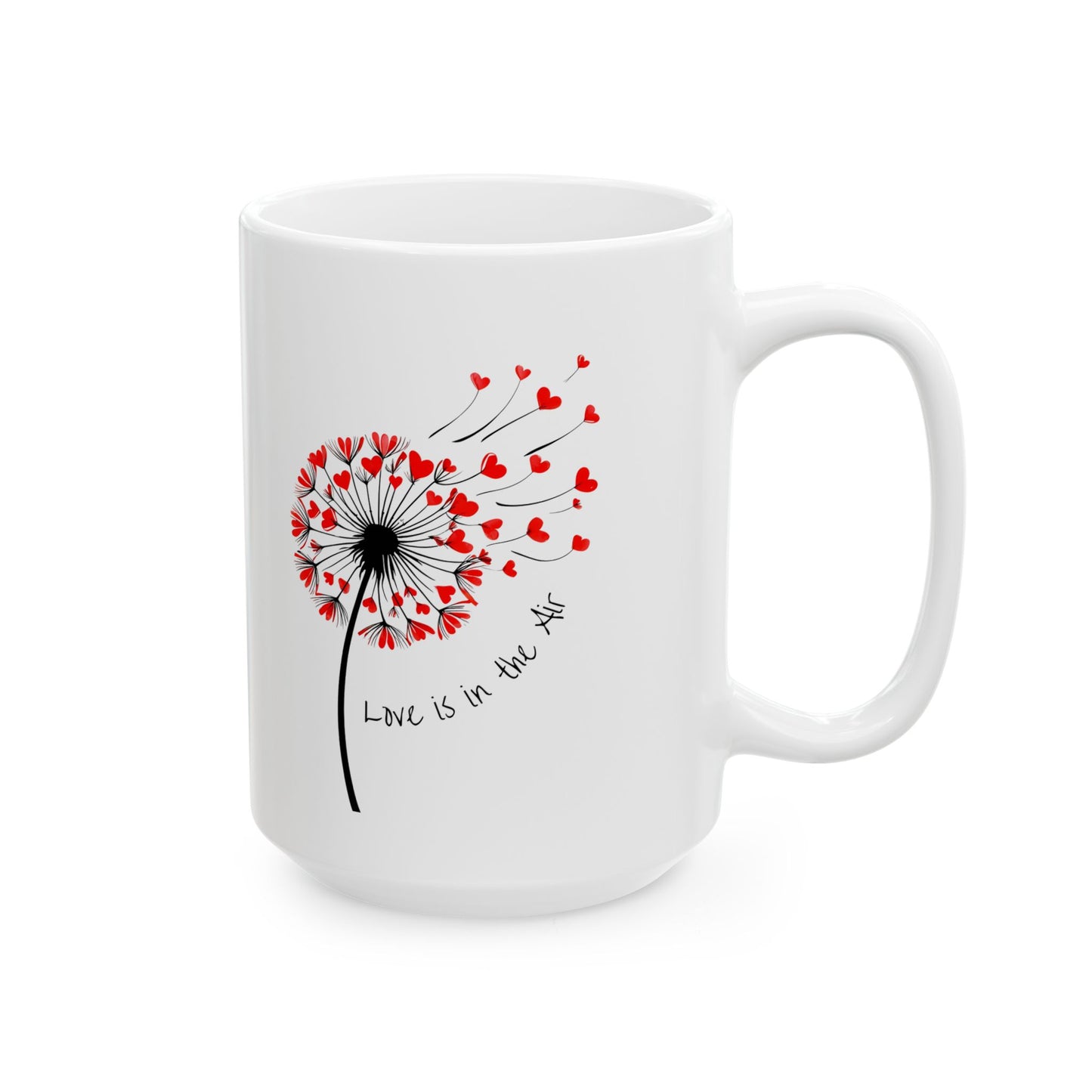 Love is in the Air Dandelion Hearts Ceramic Cup/Mug (11oz/15oz)