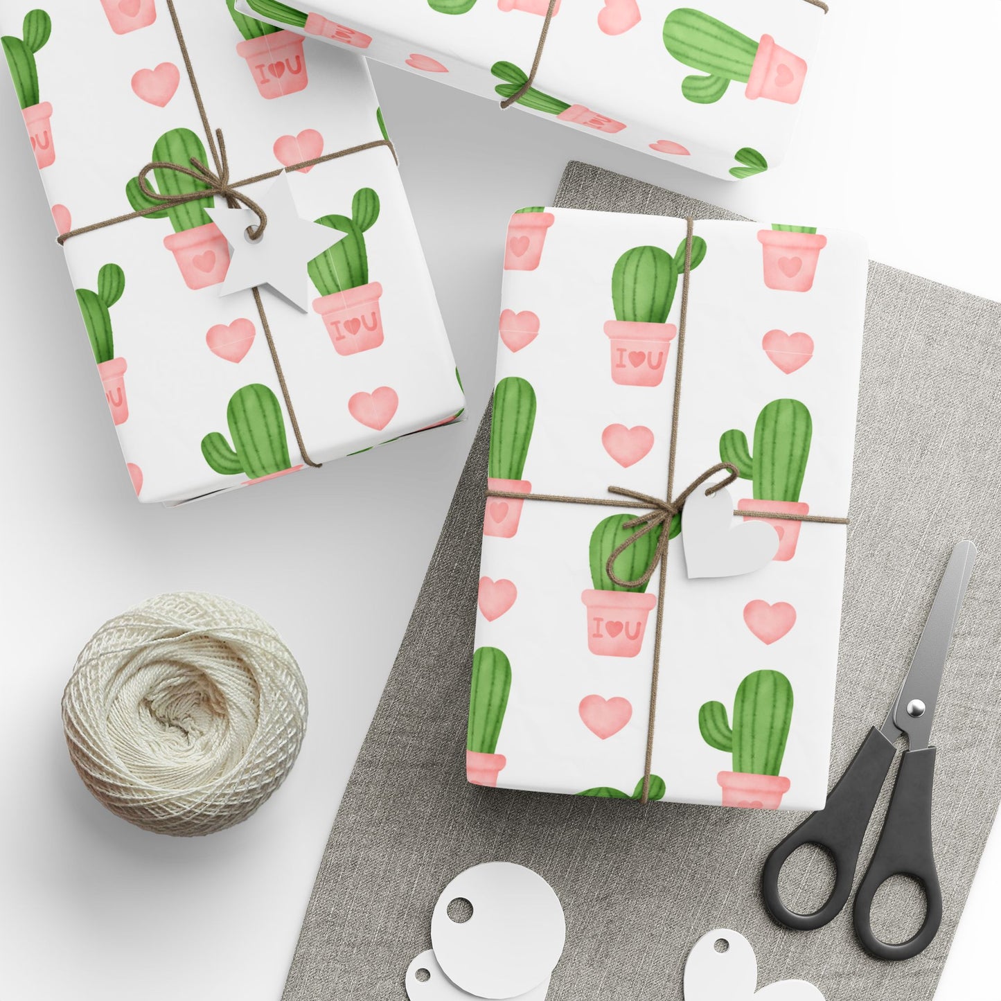 Cactus Love Wrapping Paper, 3 sizes, 2 finishes