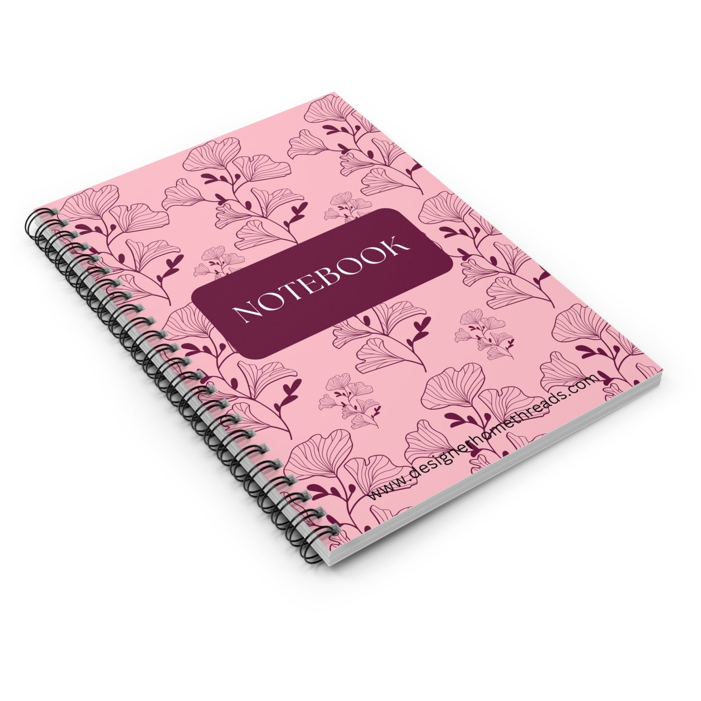 Hand Drawn Flowers Spiral Notebook, Ruled Line 118 Pages (6"x8")