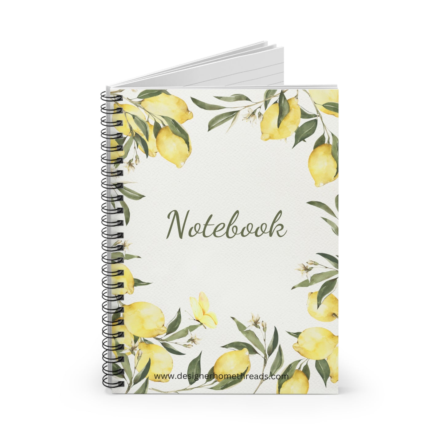 Lemons Spiral Notebook, Ruled Line 118 Pages (6"x8")